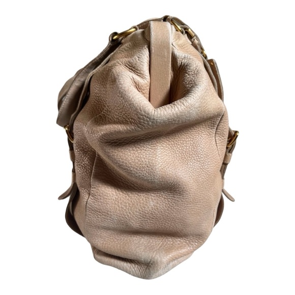 PRADA Authentic Deerskin Large Frame Satchel w/ Lock Frame and Key Clochette - Picture 12 of 15